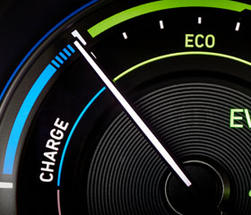 Ruleta de carga de un coche hibrido